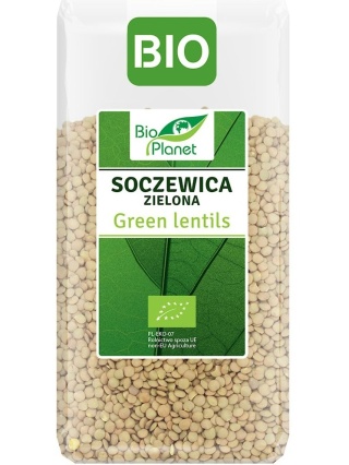 SOCZEWICA ZIELONA BIOPLANET 400 g