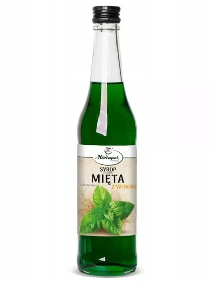 SYROP MIĘTA Z WITAMINĄ C 480 ml HERBAPOL