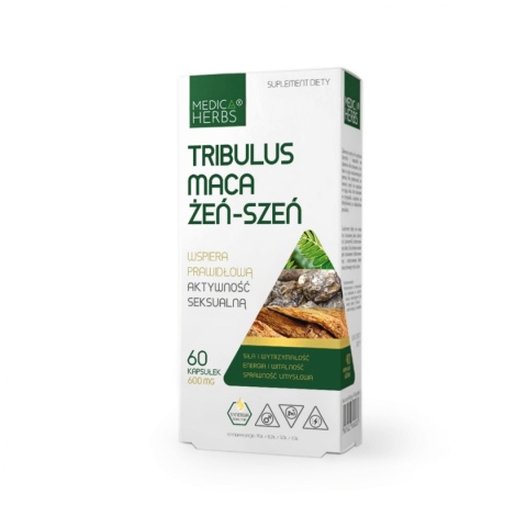 TRIBULUS MACA ŻEŃ-SZEŃ 600mg 60kaps MEDICA HERBS