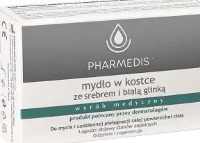 MYDŁO W KOSTCE Z NANOSREBREM I BIAŁĄ GLINKĄ PHARMEDIS